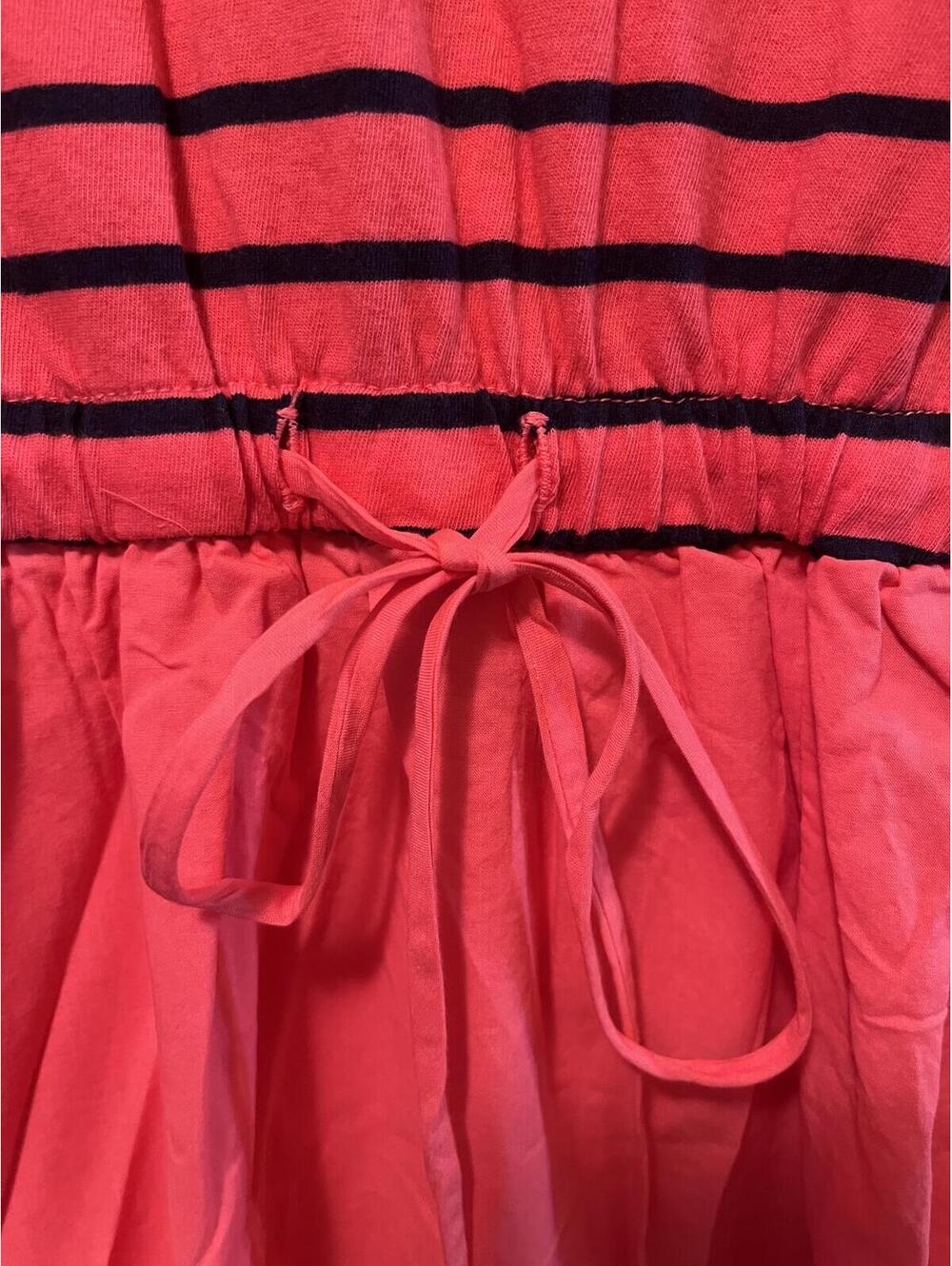 Anthropologie Sundry Neon Pink Stripe Bubble Hem Mini Dress - Picture 9 of 12